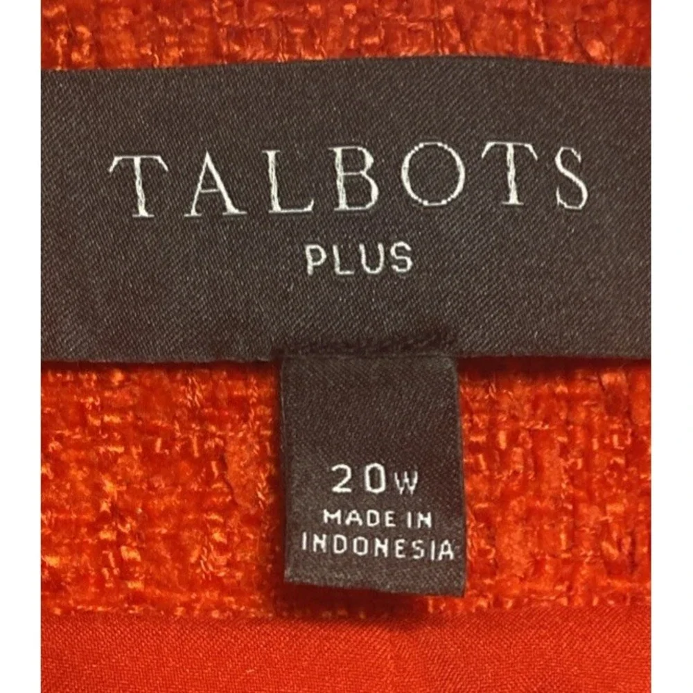 Talbots Fringe Stipe Tweed Jacket Red Plus Size‎ 20w Retail: $199 EUC